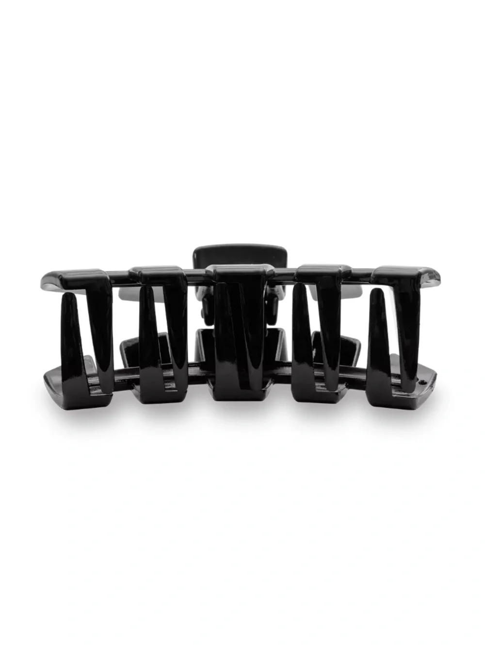 TELETIES Medium Black Claw Clip Bendable Strong Hold Hair Clip Chic Everyday